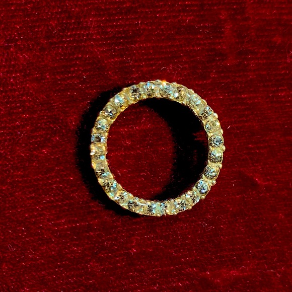 10k Gold & Sapphire Plated Necklace Pendant - Picture 3 of 8